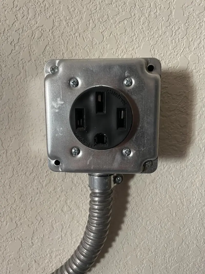 NEMA 14-50 outlet installed for Smart Home Electrical in Taos